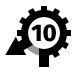 右ロータリー（環状交差点）の[終了10（終了）]アイコン